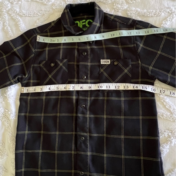 Dixxon Youth Division Gridlock Flannel Button Up Long Sleeve Shirt Size Medium - Picture 10 of 14